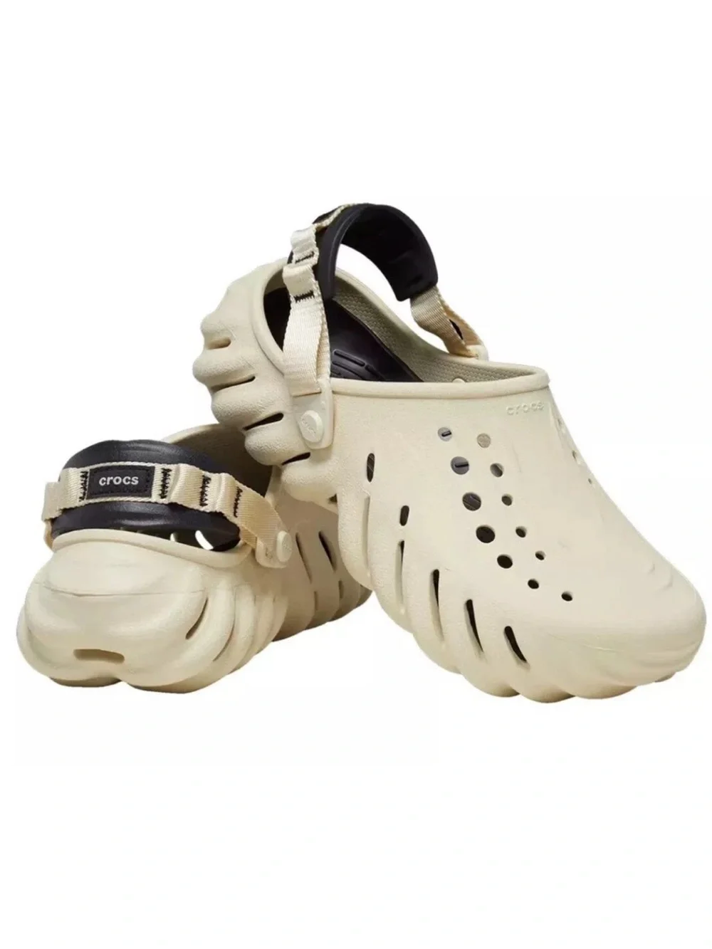 CROCS ECHO CLOG BONE/BLACK UNISEX Men’s Size 10 W/12